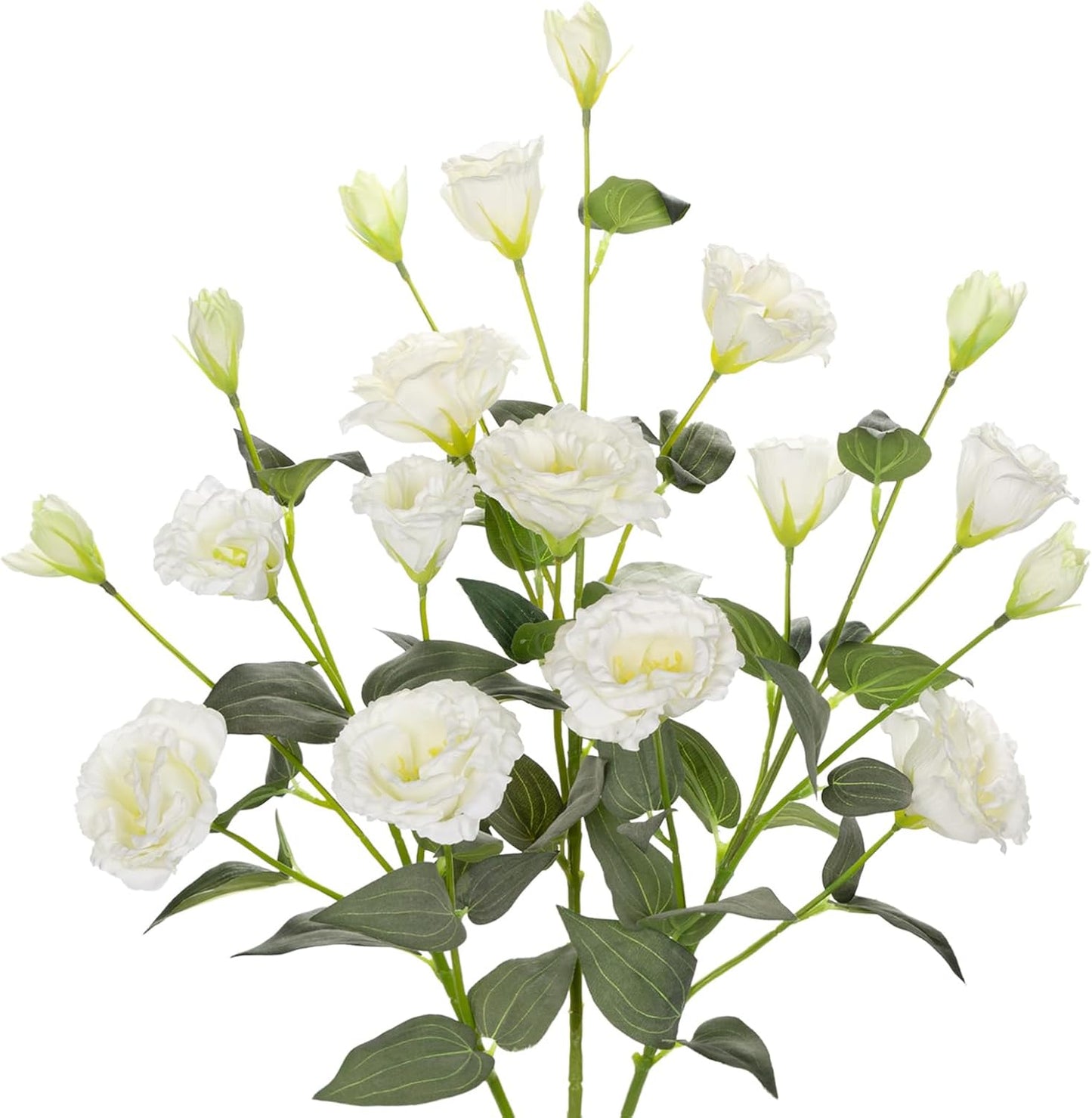 34.5" Purple Artificial Flowers Silk Fake Flower 3Pcs Eustoma Lisianthus Flowers with Long Stem Faux Flowers Arrangement Branch with 4 Heads for DIY Wedding Party Centerpiece Bouquet Table Home Decor