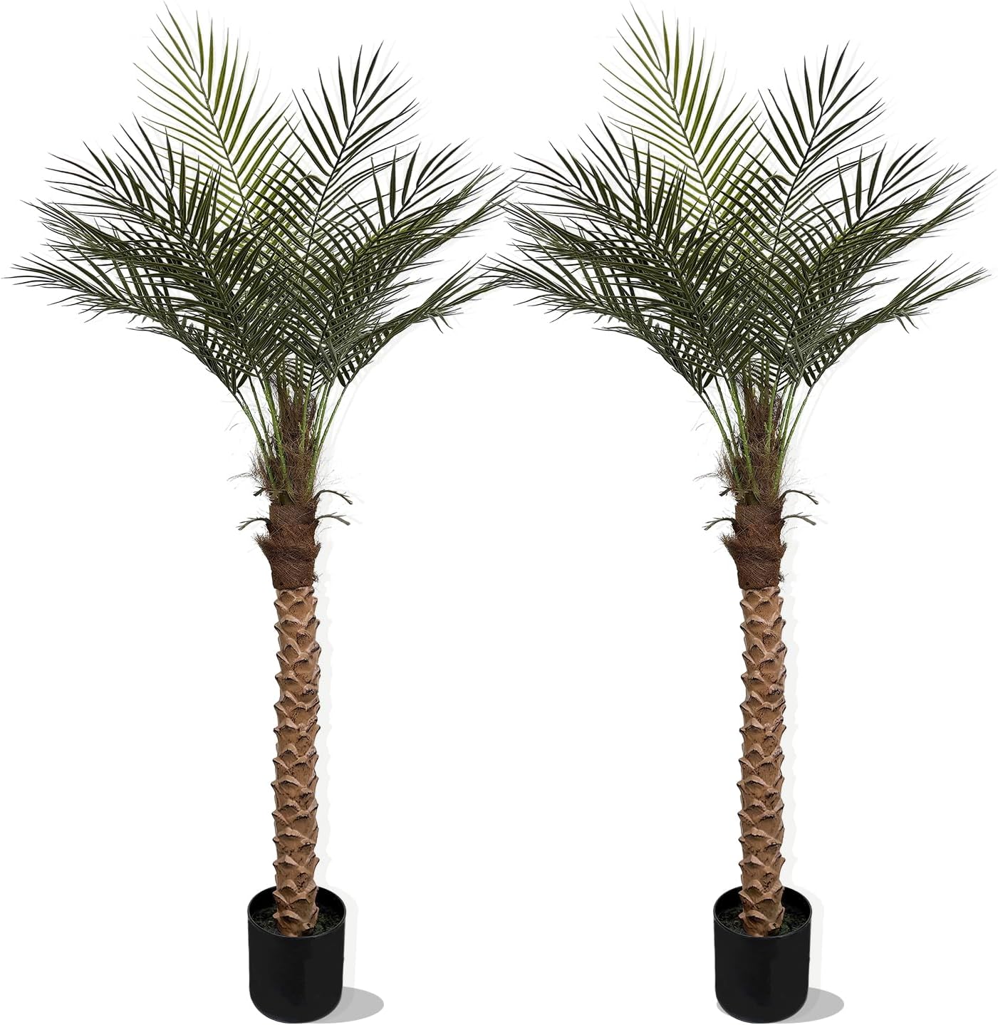 Artificial Palm Plant 3FT Fake Palm Tree with 9 Trunks Perfect 36inch Faux Tropical Palm Plants in Pot for Indoor Outdoor House Home Office Garden Modern Decor Housewarming Gift (2 Pack)