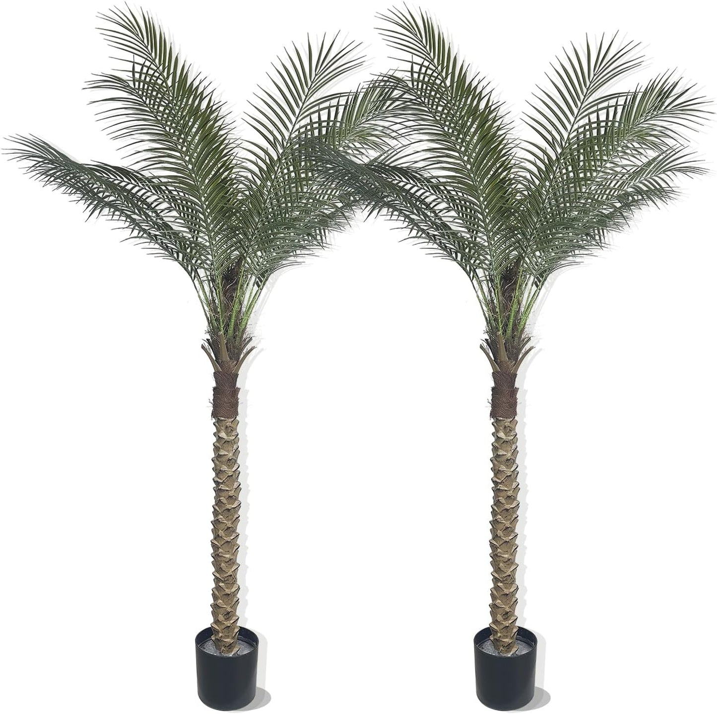 Artificial Palm Plant 3FT Fake Palm Tree with 9 Trunks Perfect 36inch Faux Tropical Palm Plants in Pot for Indoor Outdoor House Home Office Garden Modern Decor Housewarming Gift (2 Pack)