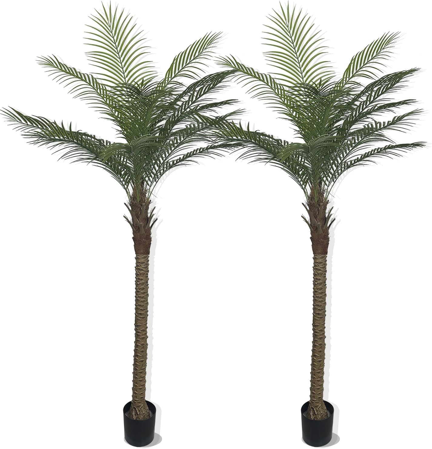 Artificial Palm Plant 3FT Fake Palm Tree with 9 Trunks Perfect 36inch Faux Tropical Palm Plants in Pot for Indoor Outdoor House Home Office Garden Modern Decor Housewarming Gift (2 Pack)