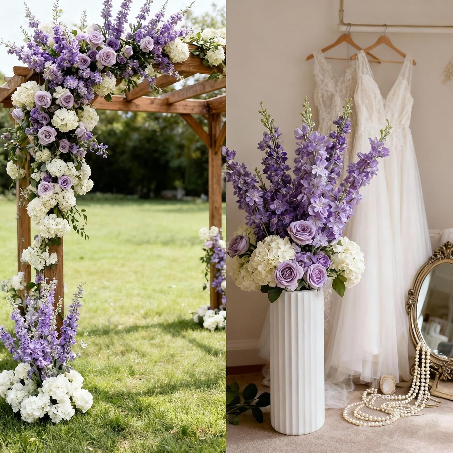 8 pcs Sky Blue Delphinium Artificial Flowers for Tall Vase, 34" Long Fake Snap Dragons Flower, Larkspur Silk Flowers with Bendable Flocking Stem Coastal Farmhouse Home Decor (Sky Blue)