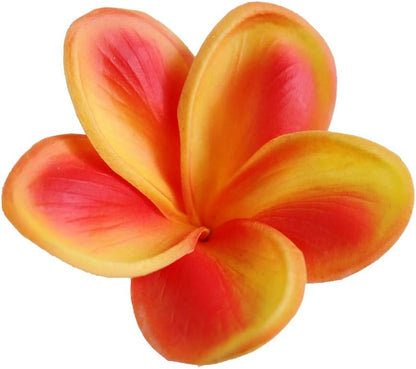 10PCS Artificial Plumeria Flowers with Stem, Apricot