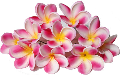 10PCS Artificial Plumeria Flowers with Stem, Apricot