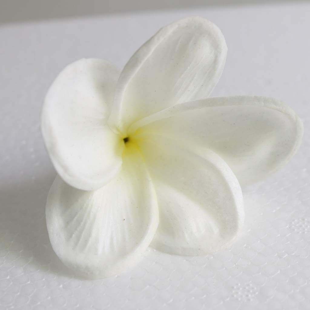 10PCS Artificial Plumeria Flowers with Stem, Apricot