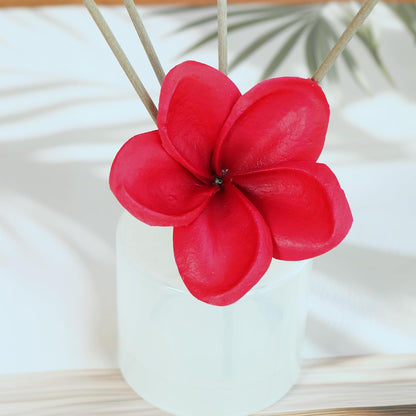 10PCS Artificial Plumeria Flowers with Stem, Apricot