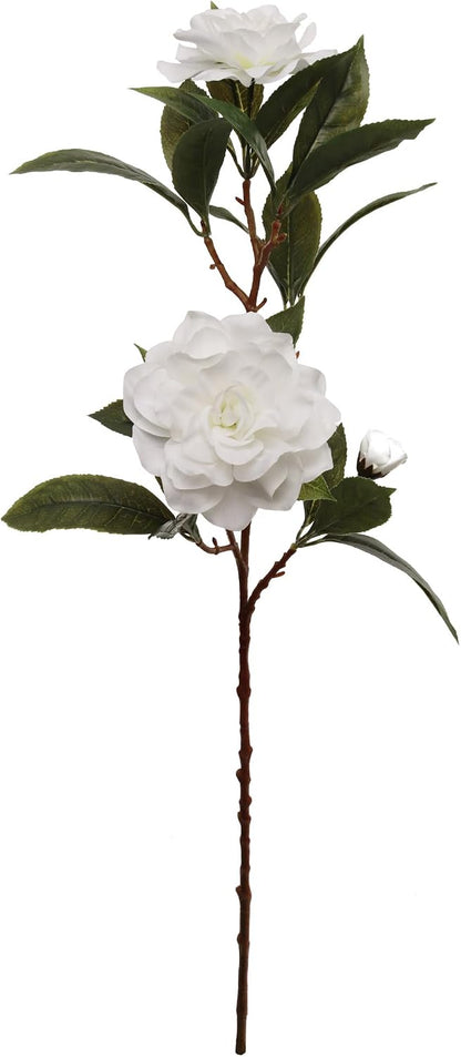 White Gardenia Spray, 2 Pack 28in Faux Flowers for Vases