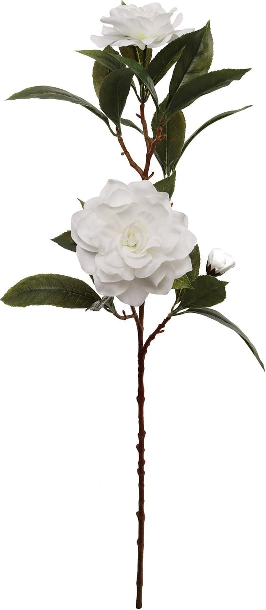 White Gardenia Spray, 2 Pack 28in Faux Flowers for Vases