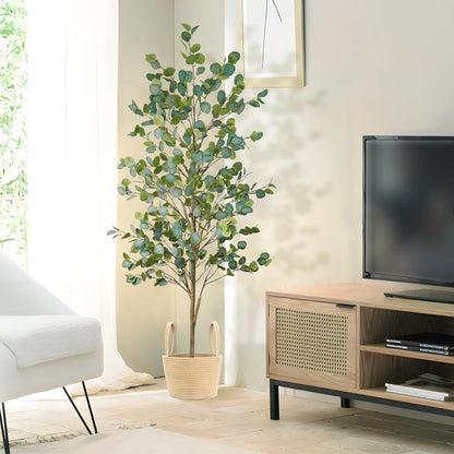 Artificial Eucalyptus Tree 6FT, Faux Floor Tree Indoor Outdoor