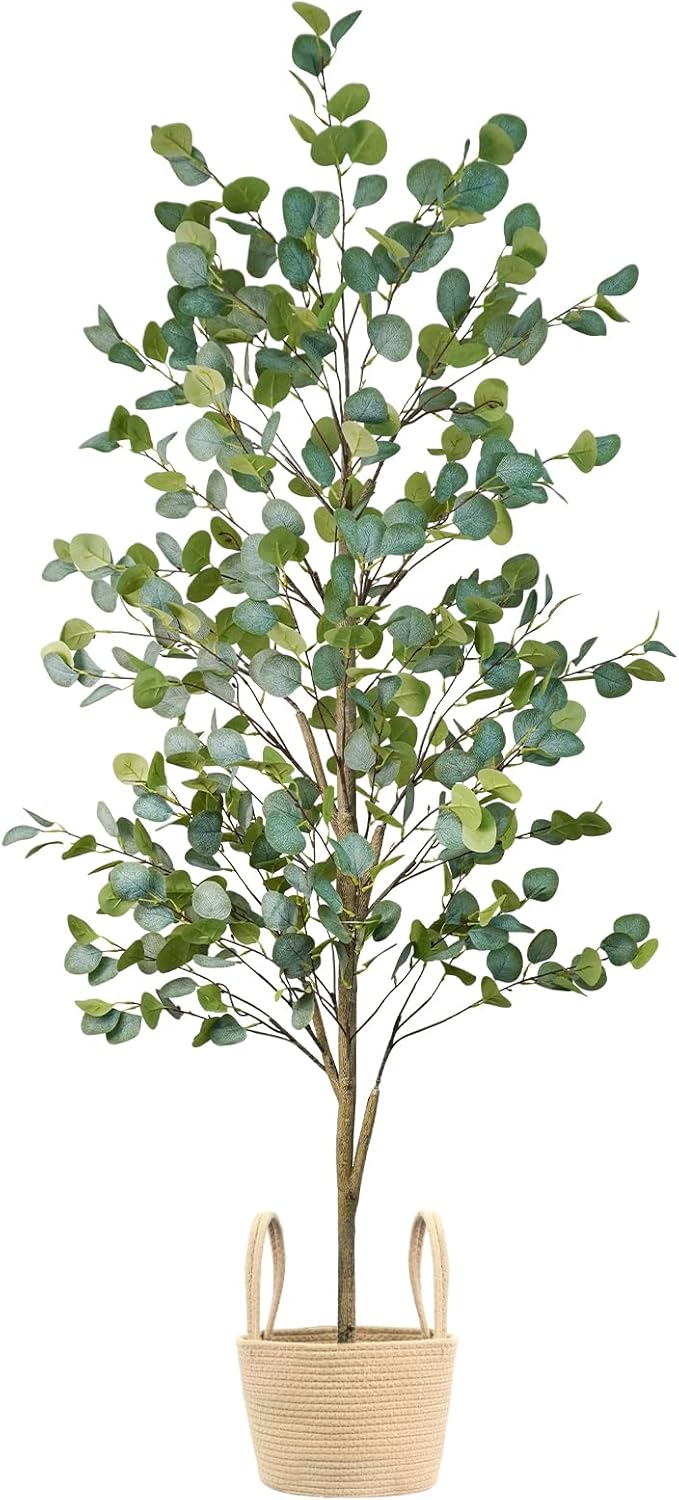Artificial Eucalyptus Tree 6FT, Faux Floor Tree Indoor Outdoor