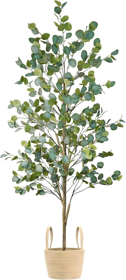 Artificial Eucalyptus Tree 6FT, Faux Floor Tree Indoor Outdoor