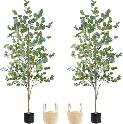 Artificial Eucalyptus Tree 6FT, Faux Floor Tree Indoor Outdoor