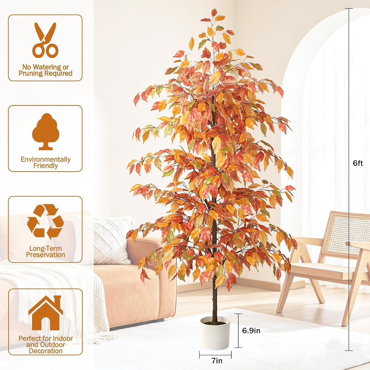 Artificial Eucalyptus Tree 6FT, Faux Floor Tree Indoor Outdoor