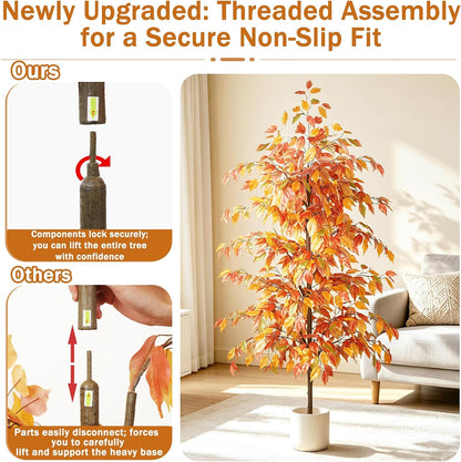 Artificial Eucalyptus Tree 6FT, Faux Floor Tree Indoor Outdoor