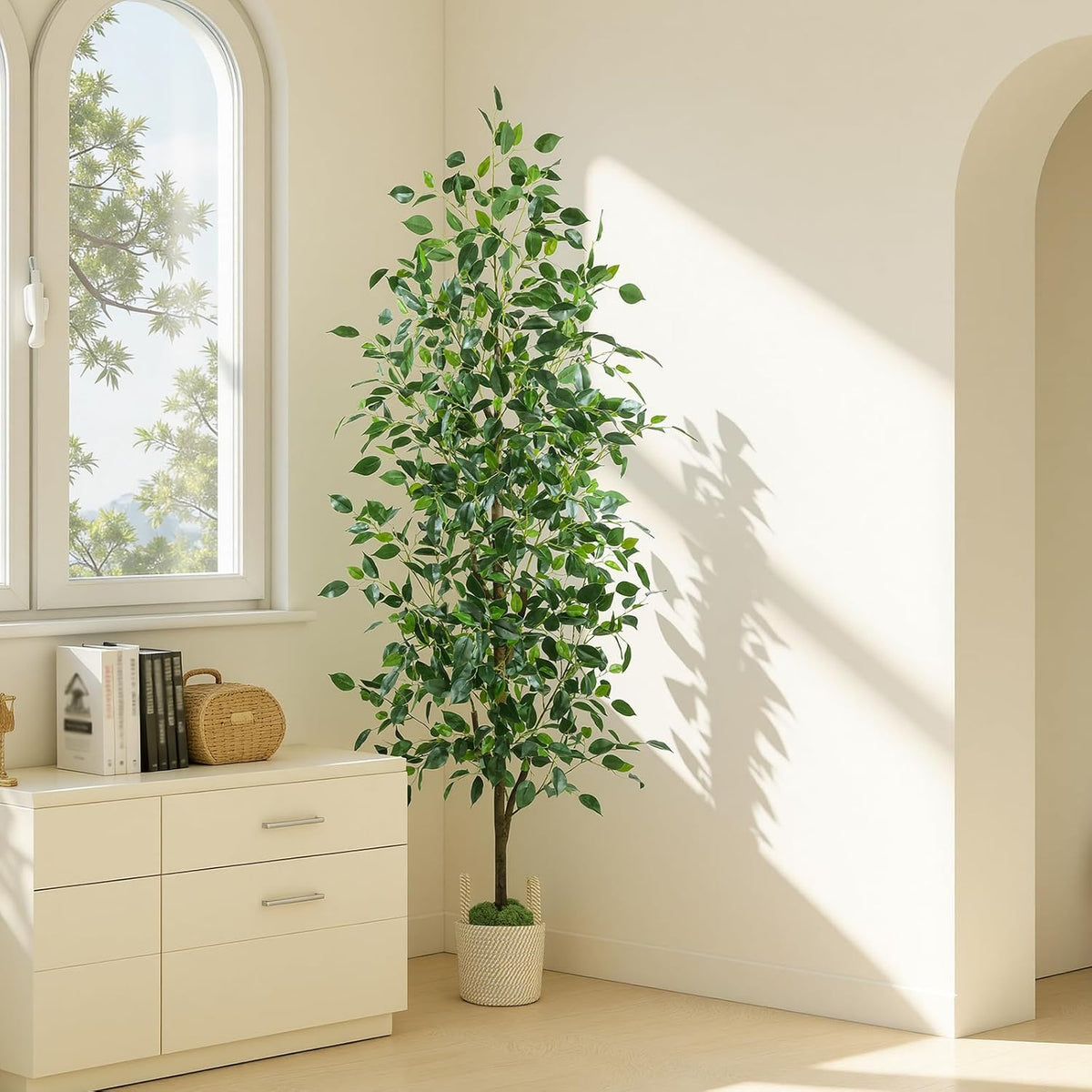 Artificial Eucalyptus Tree 6FT, Faux Floor Tree Indoor Outdoor
