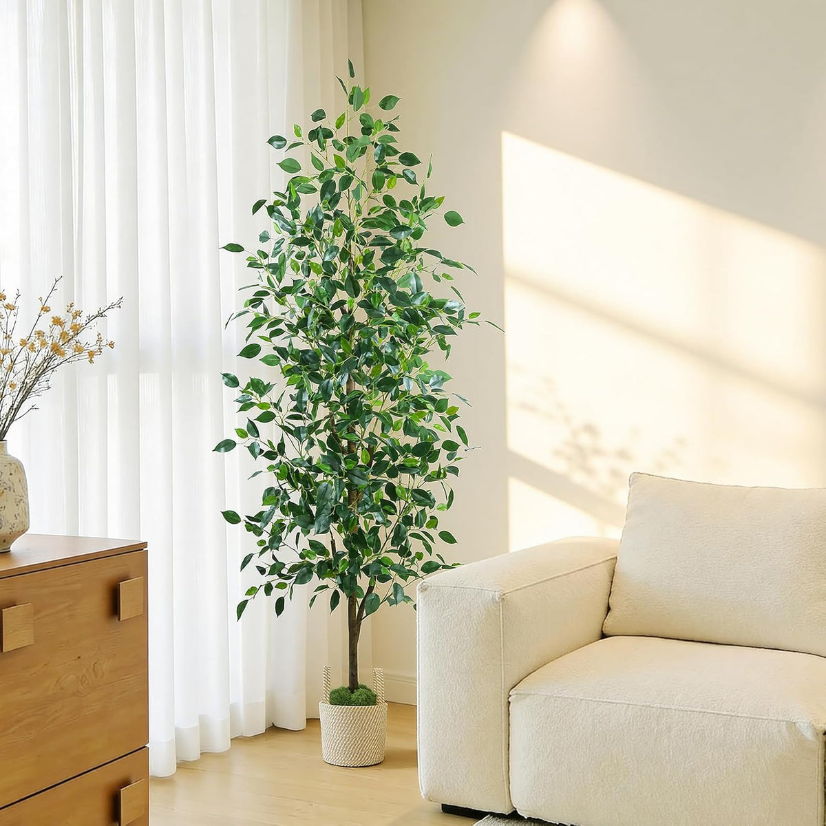 Artificial Eucalyptus Tree 6FT, Faux Floor Tree Indoor Outdoor