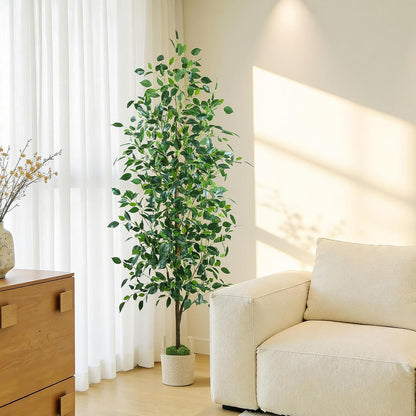 Artificial Eucalyptus Tree 6FT, Faux Floor Tree Indoor Outdoor