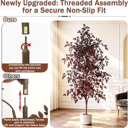 Artificial Eucalyptus Tree 6FT, Faux Floor Tree Indoor Outdoor