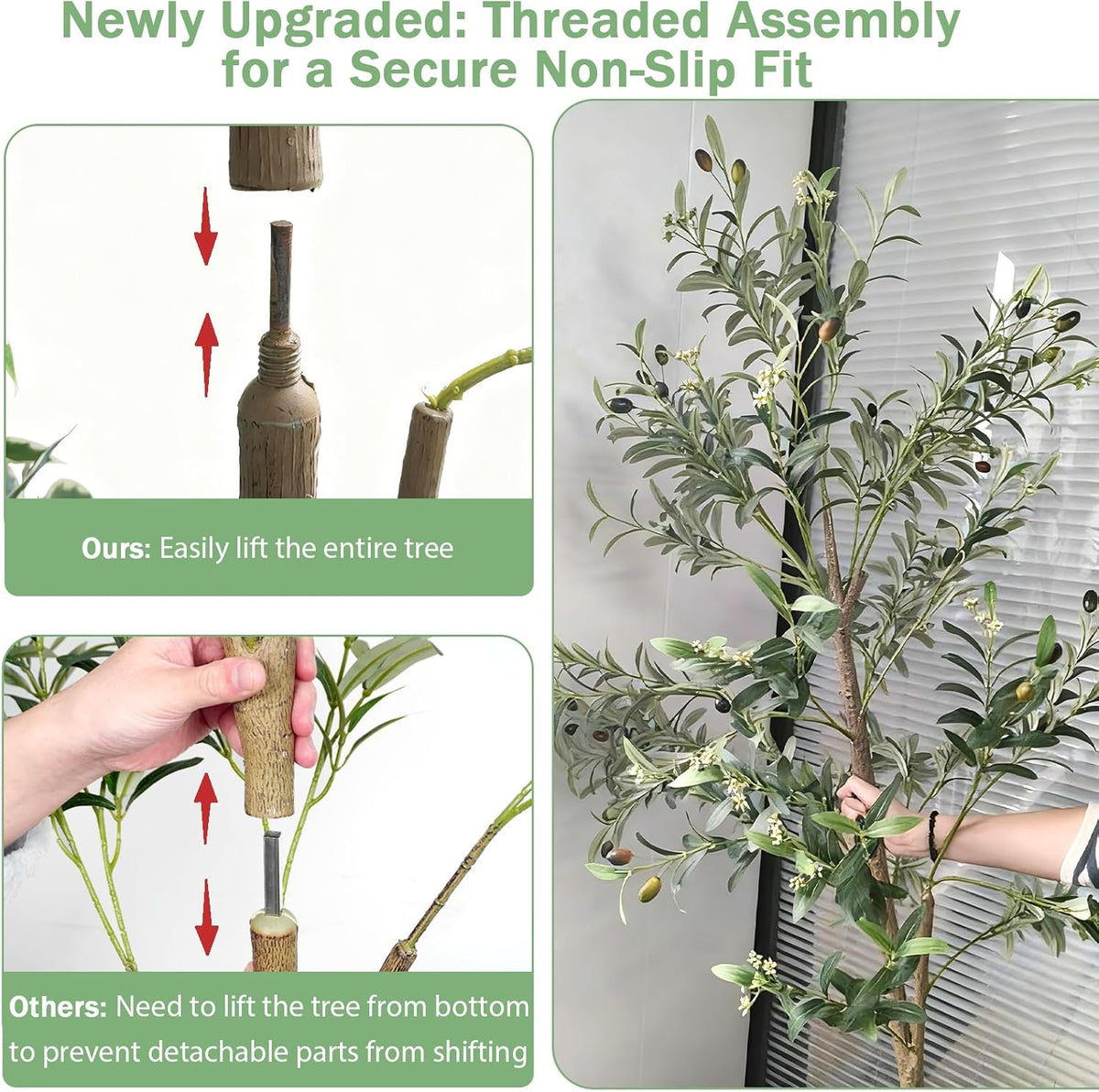 Artificial Eucalyptus Tree 6FT, Faux Floor Tree Indoor Outdoor