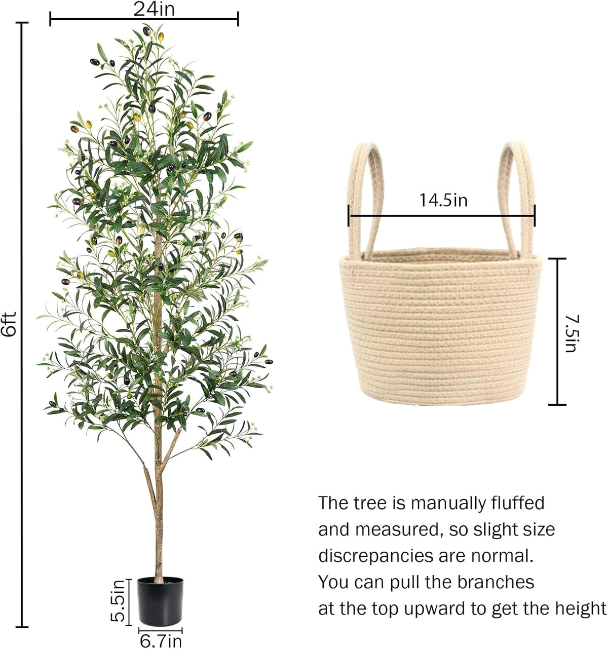 Artificial Eucalyptus Tree 6FT, Faux Floor Tree Indoor Outdoor