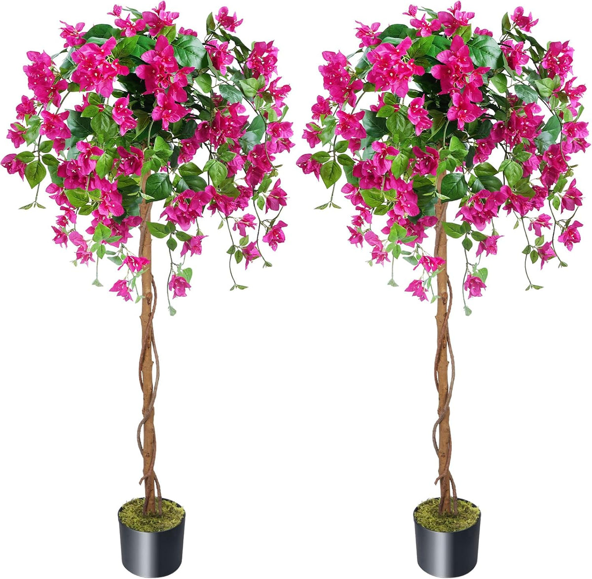 4FT Artificial Outdoor Trees Rose Tree Yellow Floral Tree