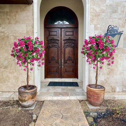 4FT Artificial Outdoor Trees Rose Tree Yellow Floral Tree