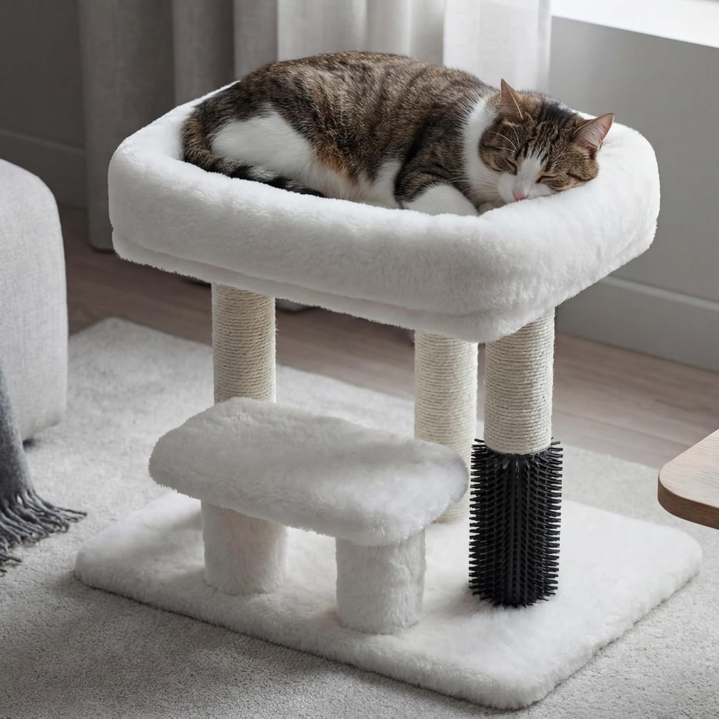 Cat Tree with Toy, 43.3 inch Cat Tower for Indoor Cats HCT004SGR | Cat Condo with Durable Sisal Scratching Posts, Cat House with Padded Plush Perch, Cozy Hammock, Green