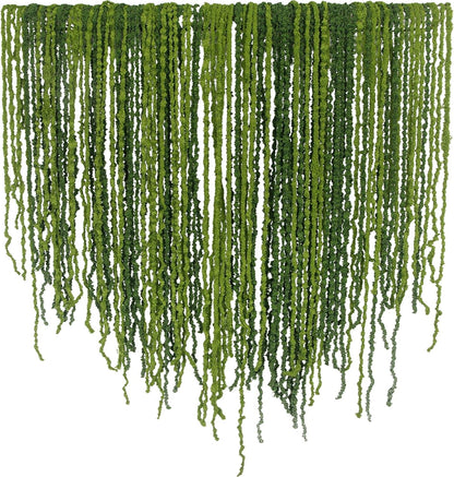 60 Pcs Hanging Moss Vines Faux Moss Garland for Decorating Plants Artificial Amaranthus Hanging Flowers 59-63 Inch Fake Mossy Rope for Crafts Wedding Arch Floral Arrangment Wall Hanging Mantle