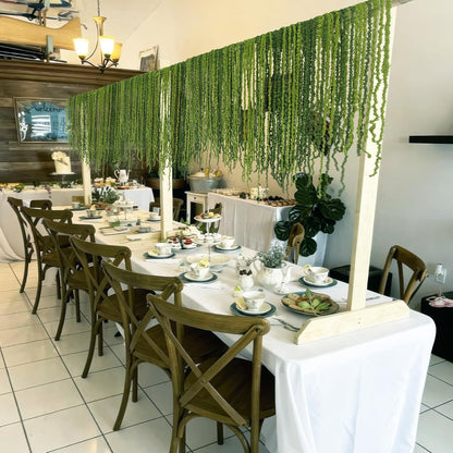 60 Pcs Hanging Moss Vines Faux Moss Garland for Decorating Plants Artificial Amaranthus Hanging Flowers 59-63 Inch Fake Mossy Rope for Crafts Wedding Arch Floral Arrangment Wall Hanging Mantle