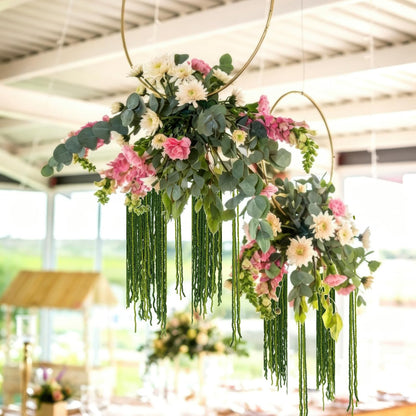 60 Pcs Hanging Moss Vines Faux Moss Garland for Decorating Plants Artificial Amaranthus Hanging Flowers 59-63 Inch Fake Mossy Rope for Crafts Wedding Arch Floral Arrangment Wall Hanging Mantle