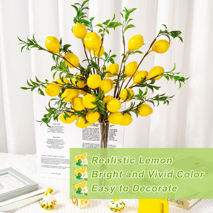 4Pcs 31.5 Inch Artificial Pomegranate Branches, Fake Fruit Branch, Artificial Plants for Living Room Dorm Decor Christmas Farmhouse Vase Arrangement Centerpiece