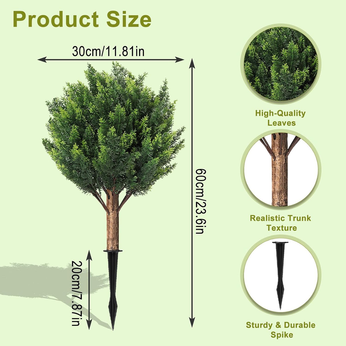 24''Artificial Flowers for Outdoors,2 Pack Topiary Ball Trees Fake Outdoor Plants with Ground Spike,UV Resistant Faux Shrubs for Garden,Porch,Front,Patio,Pink Crabapple Blossoms