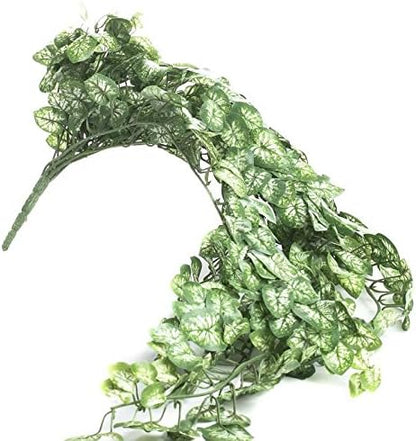 Dripping Variegated Artificial Ivy Bush – Cascading Faux Ivy Greenery | Hanging Trailing Vine Plant for Home Décor, Shelves, Planters, Indoor Arrangements, Farmhouse & Botanical Accent Decorating