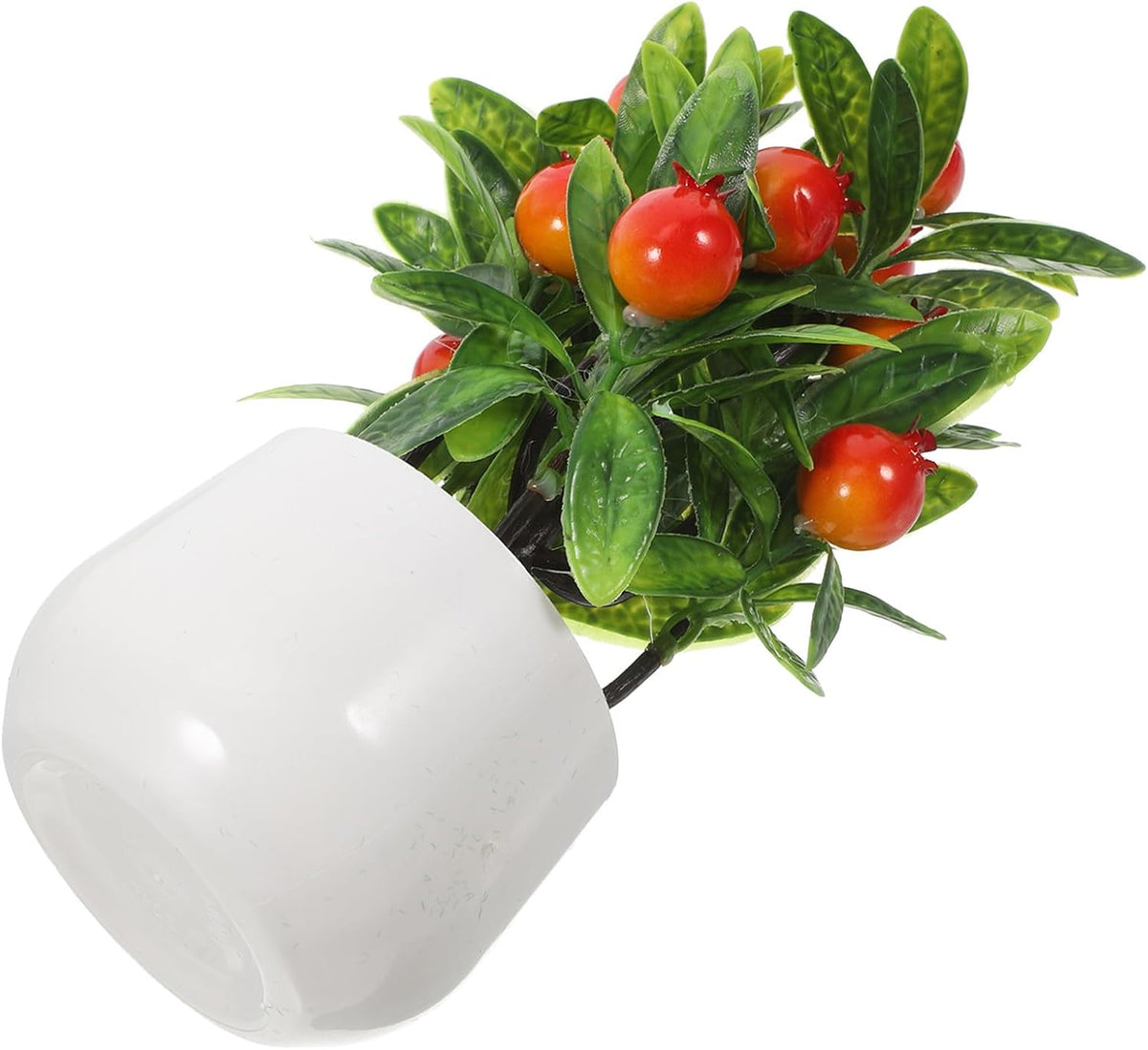 Mini Artificial Pomegranate Tree Xmas Realistic Bonsai Model Decor
