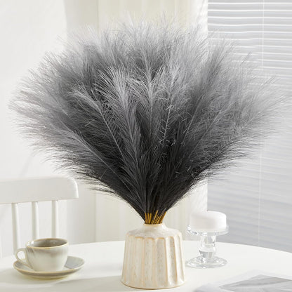 50pcs Faux Pampas Grass 17.7" Artificial Fluffy Pampas Grass Decor