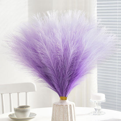 50pcs Faux Pampas Grass 17.7" Artificial Fluffy Pampas Grass Decor