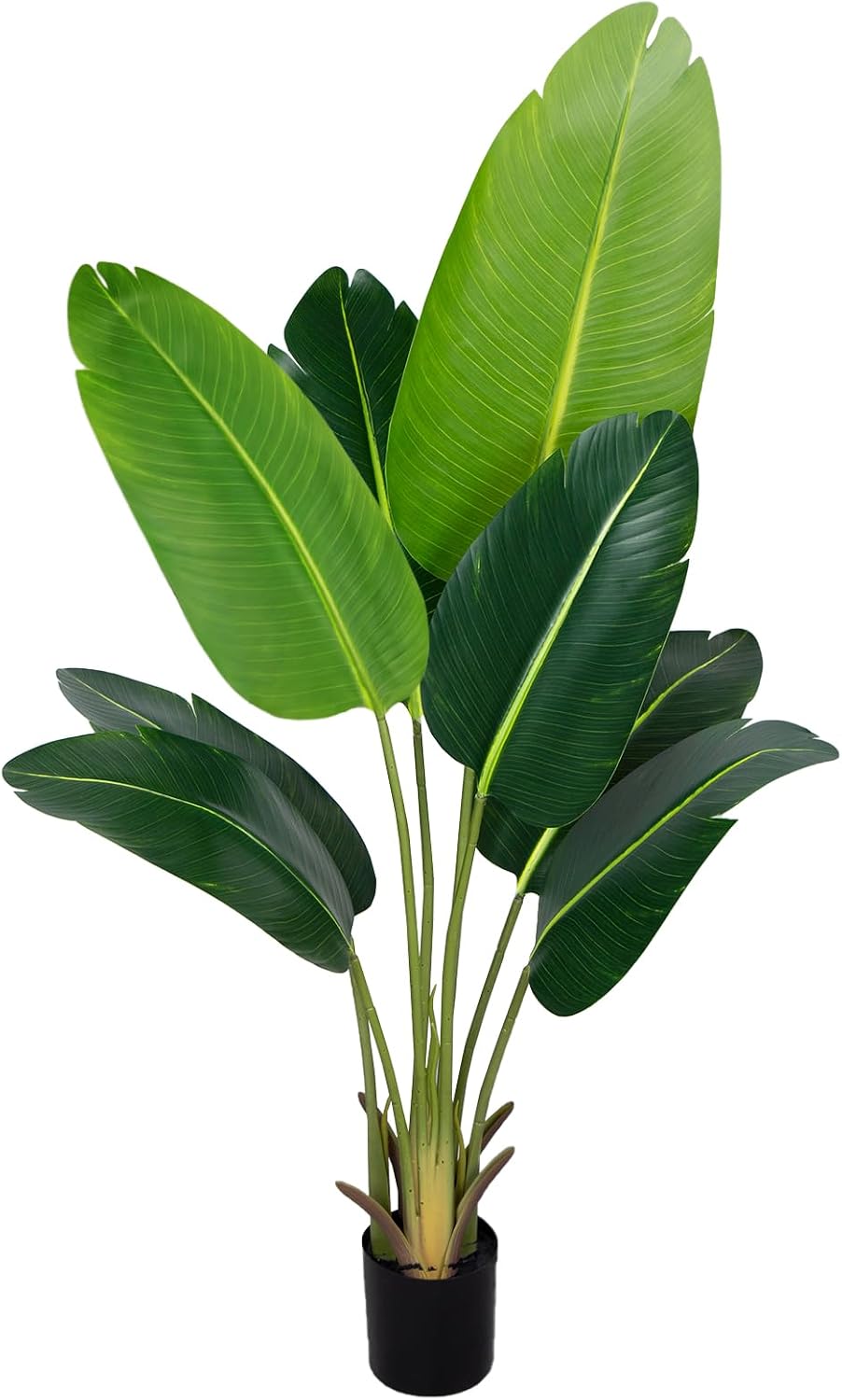 Artificial Bird of Paradise Plant,5.2Ft Faux Banana Tree
