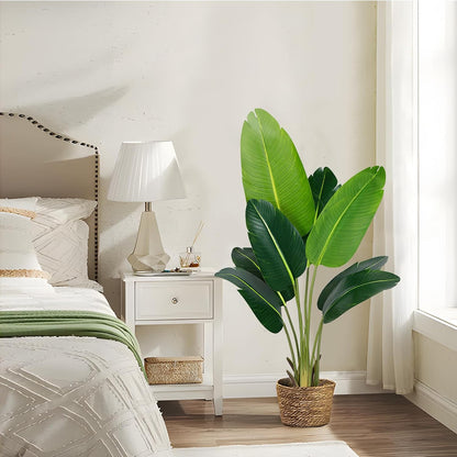 Artificial Bird of Paradise Plant,5.2Ft Faux Banana Tree