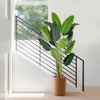 Artificial Bird of Paradise Plant,5.2Ft Faux Banana Tree