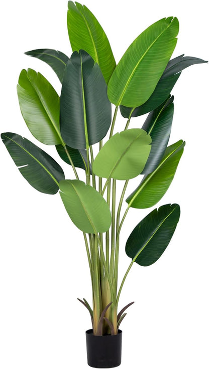 Artificial Bird of Paradise Plant,5.2Ft Faux Banana Tree