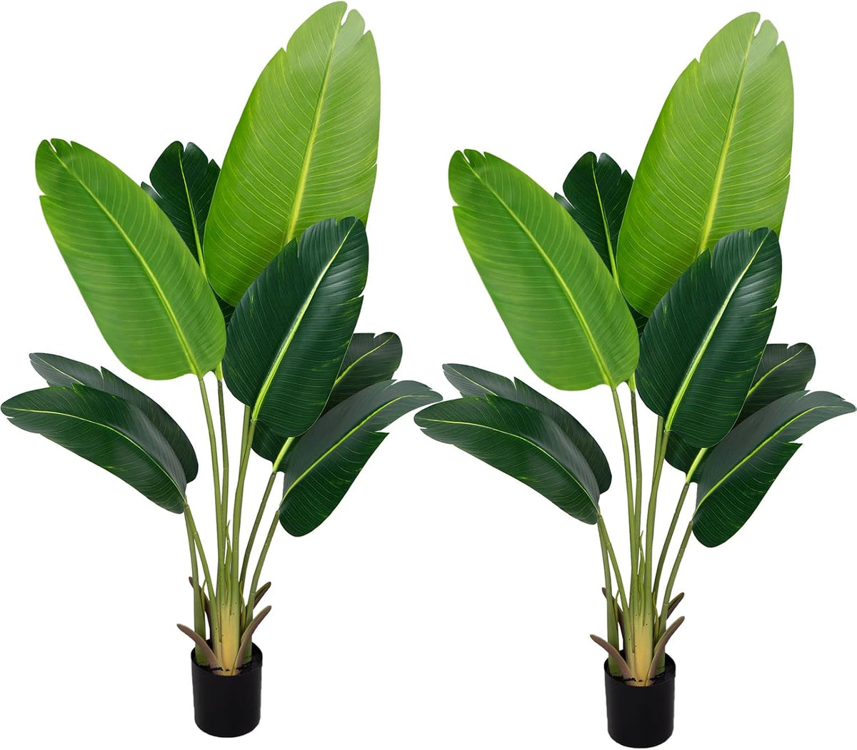 Artificial Bird of Paradise Plant,5.2Ft Faux Banana Tree