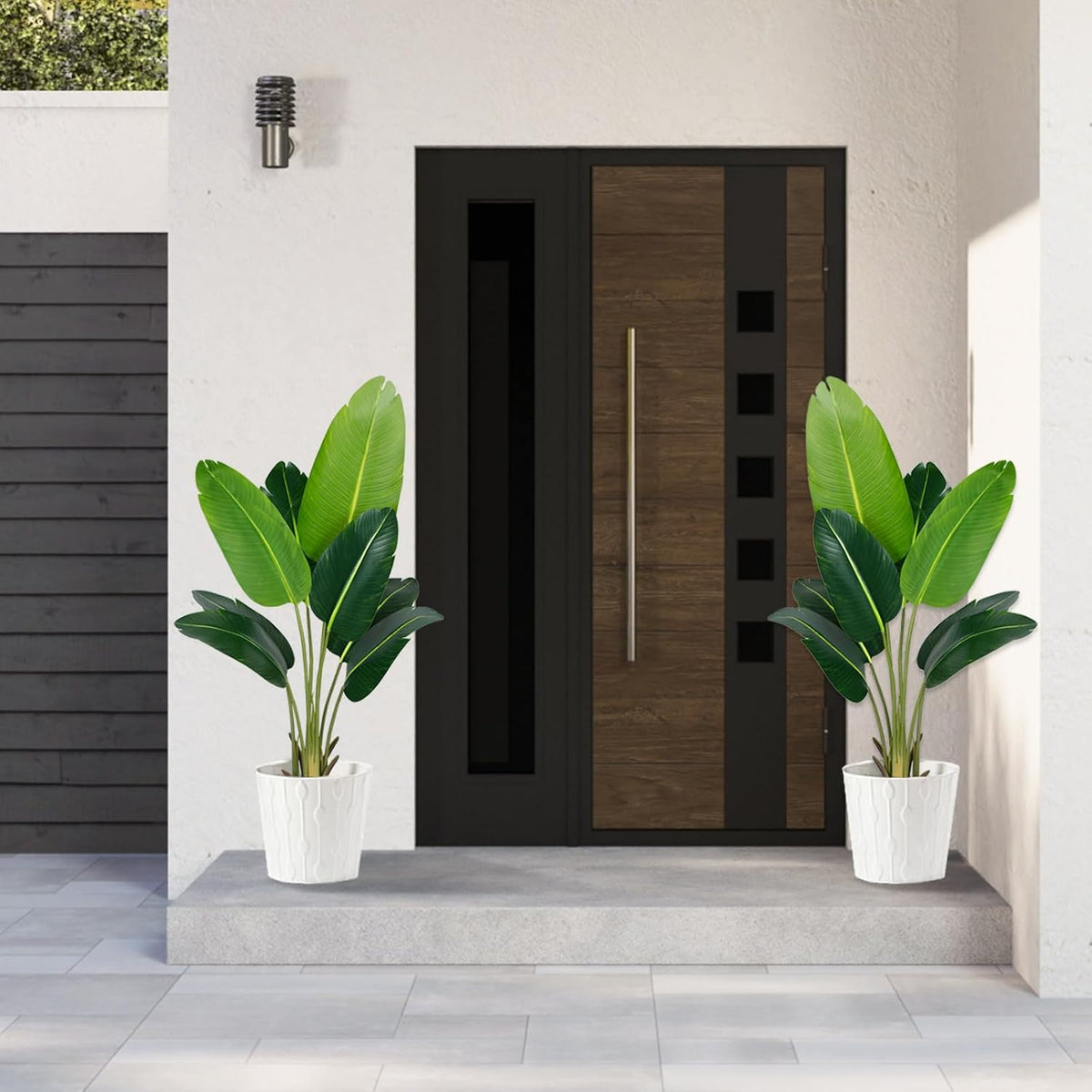 Artificial Bird of Paradise Plant,5.2Ft Faux Banana Tree
