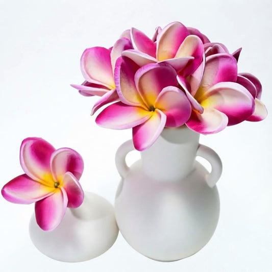 Birthday Gifts for Women 10pcs Gradient Yellow Red Flowers PU Real Touch Flowers Hawaiian Plumeria Frangipani Artificial Flowers for DIY Birthday Gifts Wedding Gifts Home Decor Table Centerpiece - Colors A