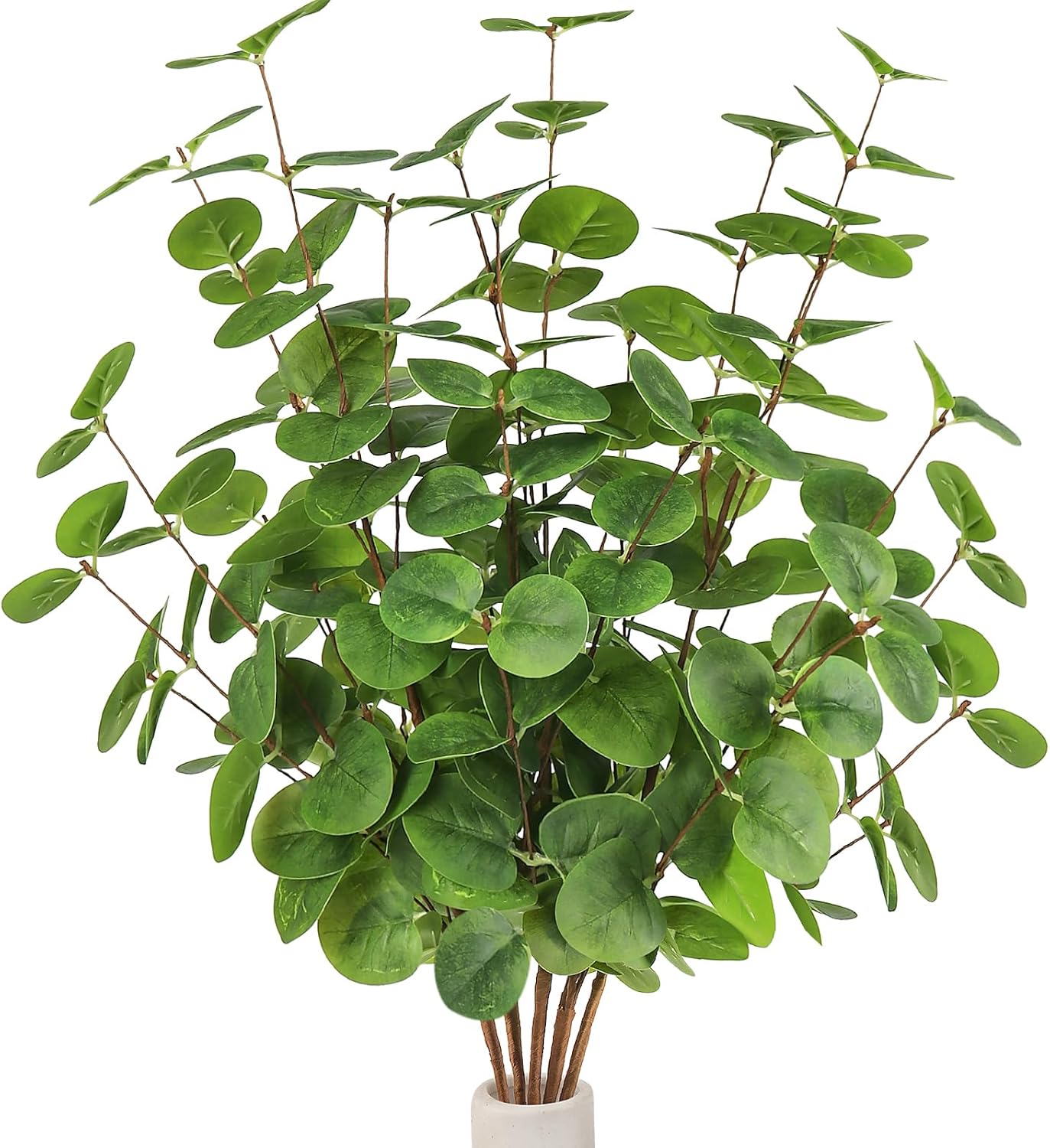 6Pcs Artificial Eucalyptus Stems Greenery Stems 24" Tall Fake Plants Decor Faux Floral Stems for Vase Home Party Wedding Decorations
