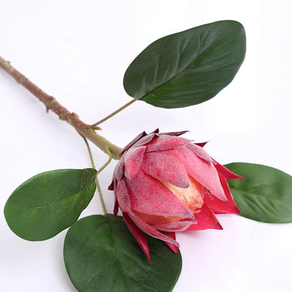 3Pcs Artificial King Protea Flowers Hot Pink Protea Cynaoides Flowers Real Touch Faux Protea Flowers Bouquet Flower Arrangements for Home Garden Wedding Party Decoration