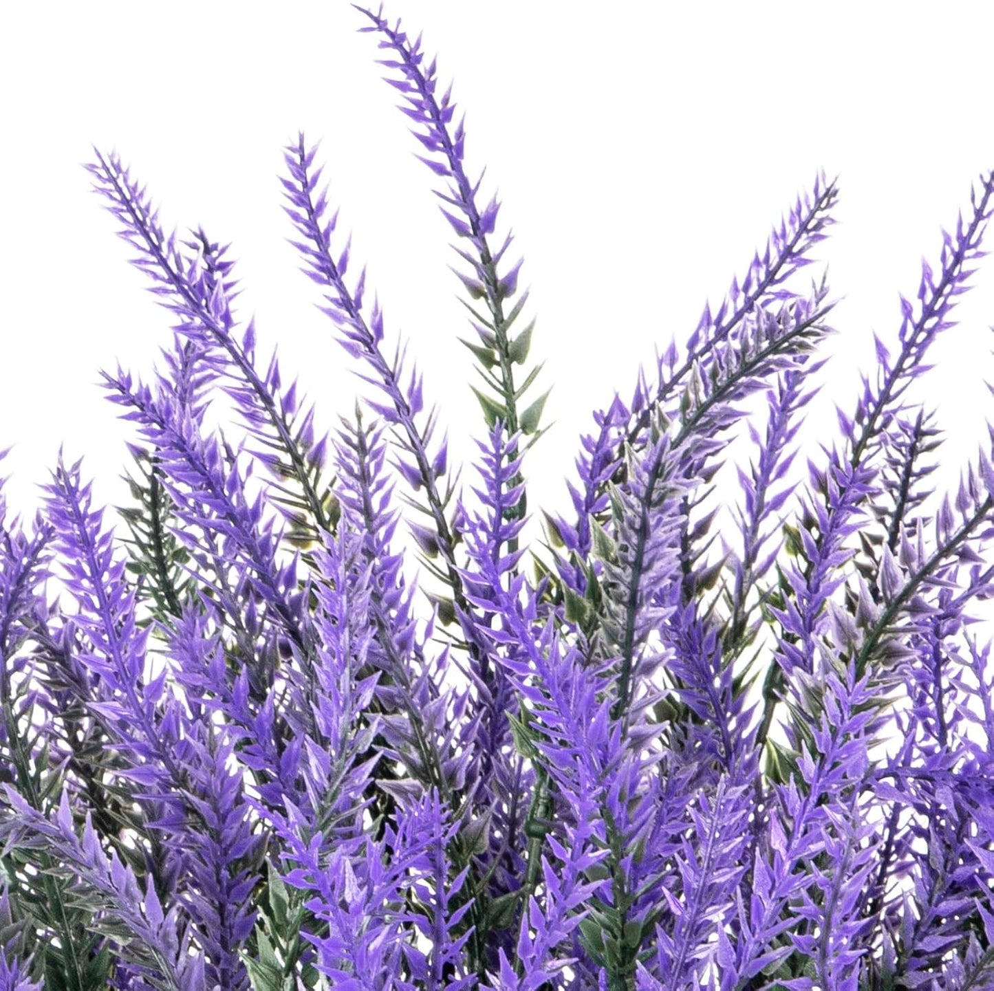 10 Bundles Fake Flowers Artificial Lavender Plants, Purple | Faux plastic plants for home wedding kitchen garden patio porch window box office table centerpieces indoor outdoor decor
