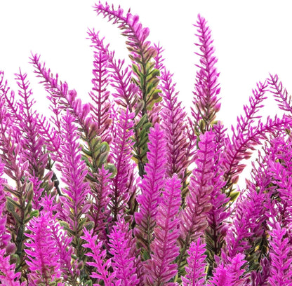 10 Bundles Fake Flowers Artificial Lavender Plants, Purple | Faux plastic plants for home wedding kitchen garden patio porch window box office table centerpieces indoor outdoor decor