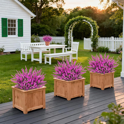 10 Bundles Fake Flowers Artificial Lavender Plants, Purple | Faux plastic plants for home wedding kitchen garden patio porch window box office table centerpieces indoor outdoor decor