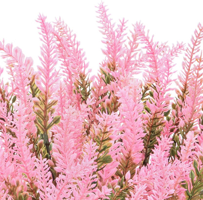 10 Bundles Fake Flowers Artificial Lavender Plants, Purple | Faux plastic plants for home wedding kitchen garden patio porch window box office table centerpieces indoor outdoor decor