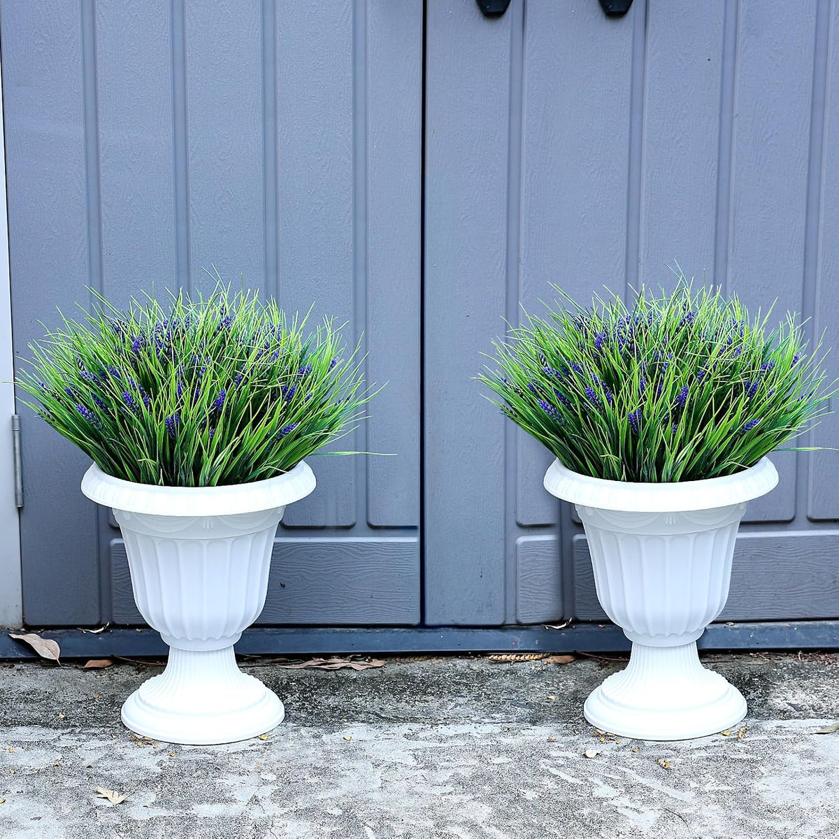 2 Sets Potted Artificial Plants for Outdoor, Pre-Made
