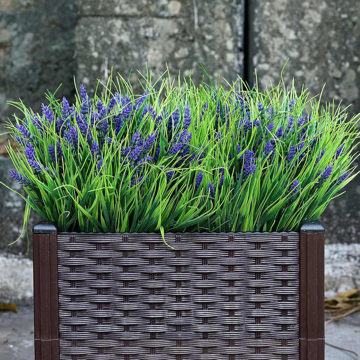 2 Sets Potted Artificial Plants for Outdoor, Pre-Made